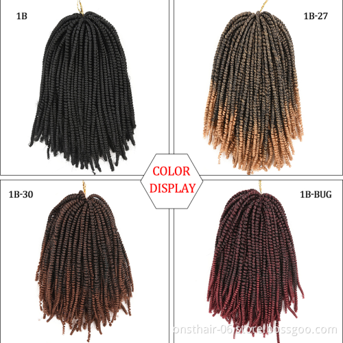 Nubian Spring Twist Braiding Hair Nubian Curly Crochet Hair for Black Women Fluffy Spring Twist Hair 8 inch Natural Nubian Twist